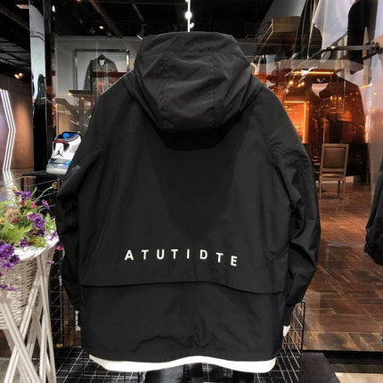 Spring New Arrival Tooling Multi-Pocket Hooded Jacket Men's Trendy Brand Plutton Handsome Couple's Rushwork Jacket Casual All-Match Jacket