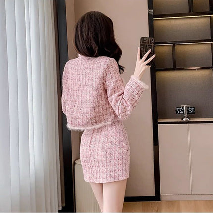 2024 Autumn and Winter New Fashion Fragrant Thickened suit Skirt Celebrity Two-Piece Elegant Jacket