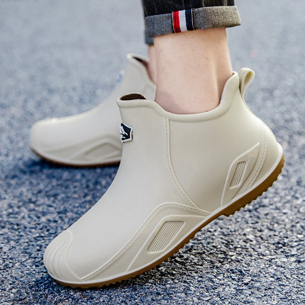Cross-Border Short-Tube Rain Boots for Men 2025 New Model Kitchen Work Rubber Shoes Wear-Resistant Waterproof Non-Slip Lightweight Water Shoes Rain Boots