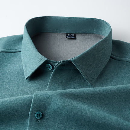 Dongyu Men's Fleece-Lined Shirts, Men's Long-Sleeved Spring and Autumn Comfortable Shirts, Business Men's High-End Fleece-Lined Shirts Wholesale