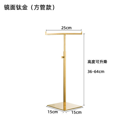 Floor hanging bag shelf store adjustable bag display props shopping mall stainless steel hanging bag display rack