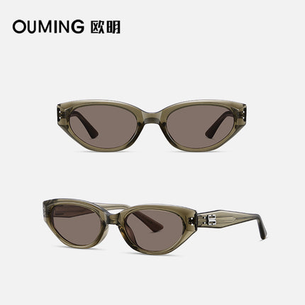 Dolby Sunglasses Cross-border Hot Selling GM Same Style Glasses Women's High Sense Cat's Eye Retro Plate Anti-UV Sunglasses