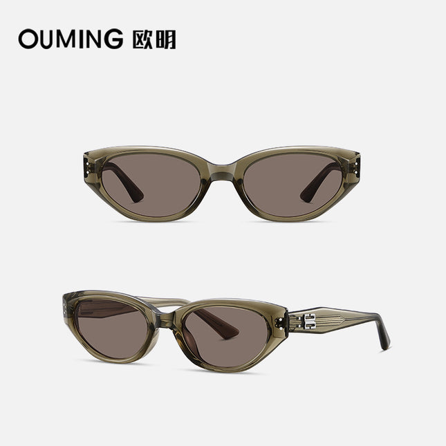 Dolby Sunglasses Cross-border Hot Selling GM Same Style Glasses Women's High Sense Cat's Eye Retro Plate Anti-UV Sunglasses