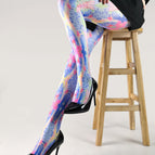 1831 gradient color tie-dye / Printed pantyhose free size