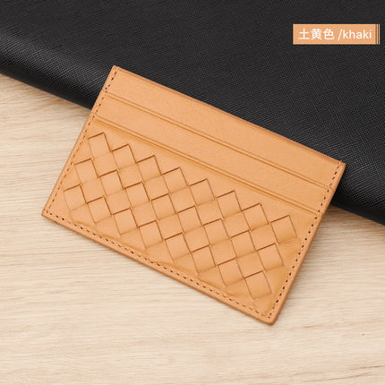 Sheepskin Woven Card Bag Men's and Women's Sheepskin Card Holder Membership Card Holder Hotel Room Card Holder Printable LOGO Protection