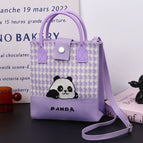 [light luxury and simple] squinting smiling panda taro color (taro color handbag)112102