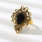 Water Drop Gold Black