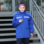 Anti-static cotton clothing mid-length (three-open detachable liner) yanlan / S-160