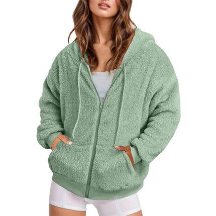 2023 autumn and winter European and American cross-border men's clothing Amazon casual long solid color hooded sweater thickened warm coat