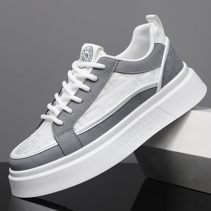White Sneakers for Men 2026, Men's Mesh Shoes, Breathable Casual Sneakers, Trendy Men's Sports Shoes, Men's White Shoes