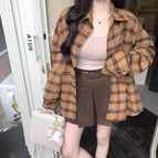 732 brown plaid / M