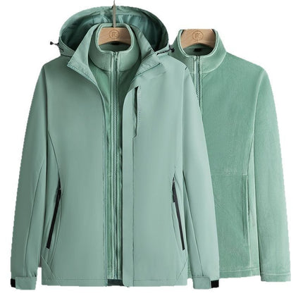 Charge Clothes Three-in-One Silver Fox Velvet Jacket Removable fleece-lined Thickened Winter plus size Mink Velvet Inner Jacket 6268