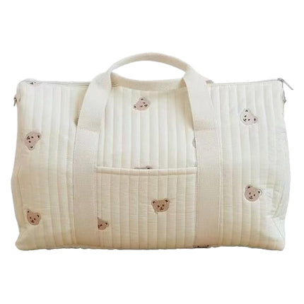 Embroidered Large-Capacity Portable Travel Bag, Casual Travel Handbag, Simple and Lightweight Cross-Body Maternity Bag Wholesale