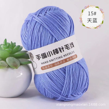 10 Strands of Hand-Knitted Small Stick Needles, Medium-Thick Woolen Knitting Wool, Hand-Knitted Men's and Women's Hats and Scarf Threads Wholesale