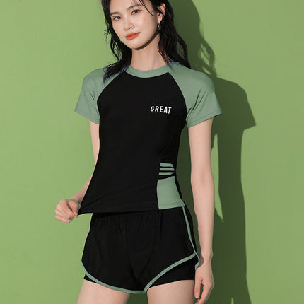 [Hot-Selling Item] Women's Swimsuit Split Large Size Fat mm Conservative Student High-End Hot Spring Boxer Swimsuit