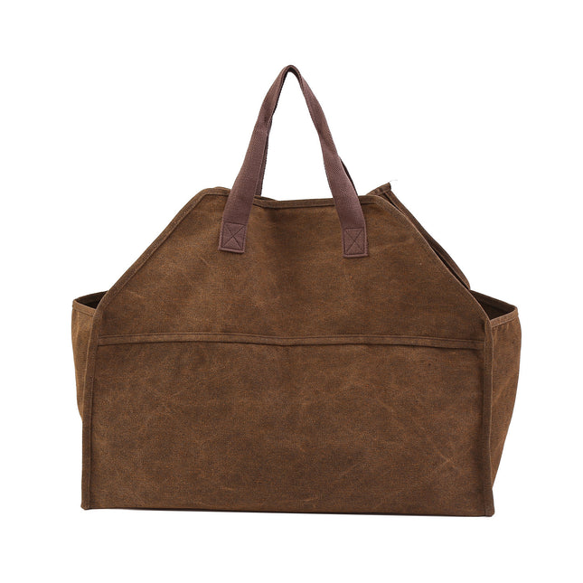 Large-Capacity Portable Field Logging Bag for Organizing and Storing Wood and Firewood, Canvas Transport Bag for Moving and Storage