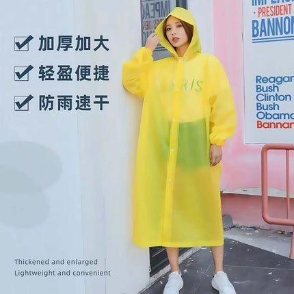 Military Training Raincoat Long Full Body Thickened Portable Men's and Women's Children's Compressed Poncho Raincoat Transparent Poncho Cross-Border