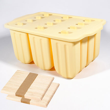 Cross-Border New Oval Ice Cream Mold with Lid, Easy to Release, Cheese Popsicle DIY Home Ice Cream Mold