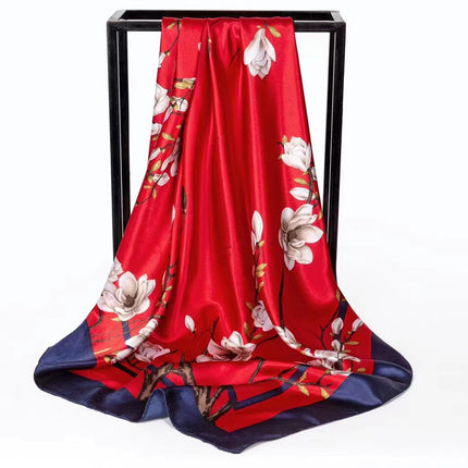 Mother's Day gift double-sided scarf 90 square scarf summer women's thin decorative versatile small scarf shawl scarf scarf