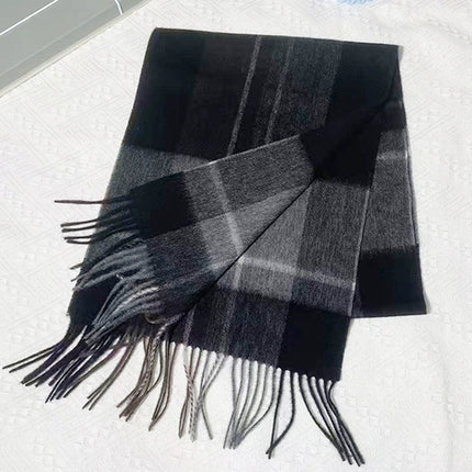 Solid Color Scarf Women's Winter 2024 New Big Brand Korean Style Cashmere Wool Winter Warm Neck Shawl Ins Card