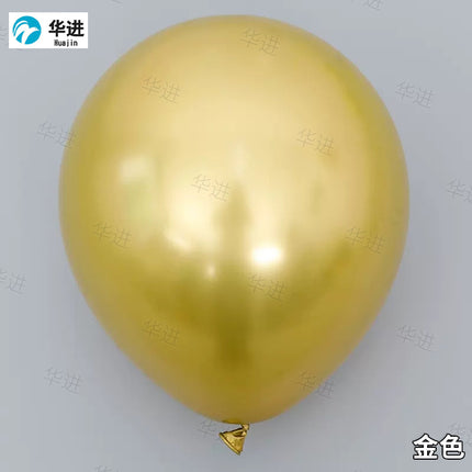 Cross-border wholesale 2.8g 12-inch metal balloon birthday decoration balloon wedding arrangement metal latex balloon