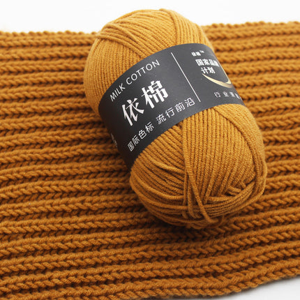 Yimian 4-Strand Milk Cotton Medium Thick Wool Ball Wholesale Crochet Shoe Doll Sweater Hand-Knitted DIY Material Package