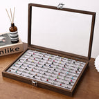 Walnut inner gray jewelry box [hundred rings]