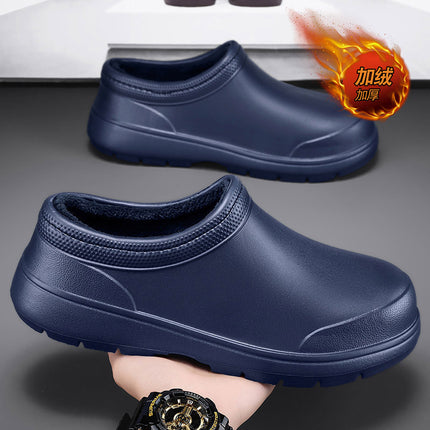 [Cross-Border] Chef's Shoes Are Non-Slip, Warm and Velvet, Restaurant and Hotel Waiters Are Cold-Proof, Waterproof, Lightweight Home Rain Boots