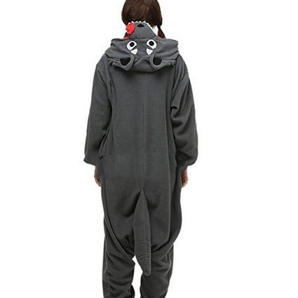 Mixed batch spring autumn and winter flannel cute cartoon conjoined animal pajamas wolf home clothes toilet lovers