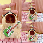Bead chain style / Light brown green guitar capibala
