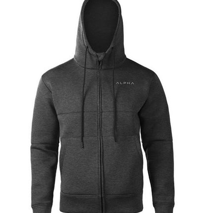 Cross-Border Muscle Sports Sweatshirt Fitness Brothers Autumn and Winter Men's Cotton Casual Long-Sleeved Hooded Zipper Jacket Aliexpress