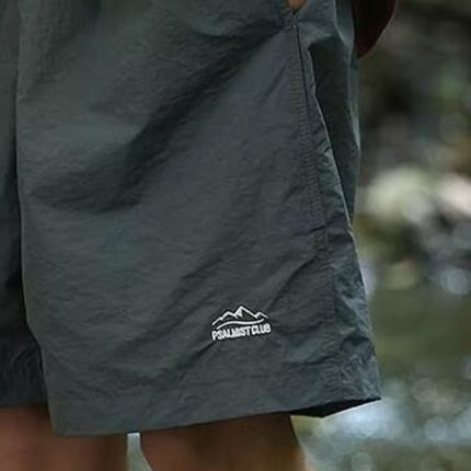 Summer Outdoor Mountain Style Solid Color Shorts Men's Trendy Quick-Dry Japanese Loose Casual Versatile Beach Knee-Length Shorts