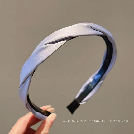 Handmade Cute Braided Cross Headband for Washing Face, Non-Slip Hairband for Holding Hair, Women's Hair Accessory Headband