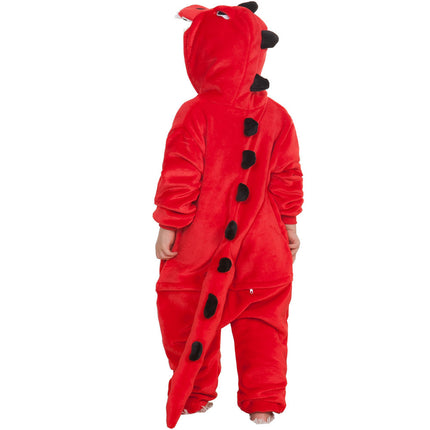 Autumn and Winter Flannel Children's Parent-Child Cartoon One-Piece Pajamas, Tigger Thickened Fabric Toilet Version