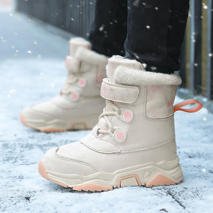 Children's Snow Boots, Winter Popular Anti-Slip and Cold-Proof High-Top Long Snow Boots, Cotton Boots for Middle-Aged and Older Boys and Girls Wholesale