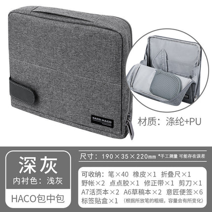 Japan kokuyo HACO Multifunctional Pencil Case Student Simple Practical Business Large Capacity Multi-Layer Storage Bag