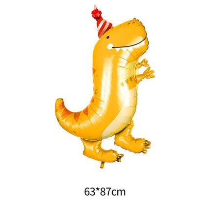 Cross-border ins new Q version dinosaur aluminum balloon cute cartoon large shaped dinosaur shape decorative balloon