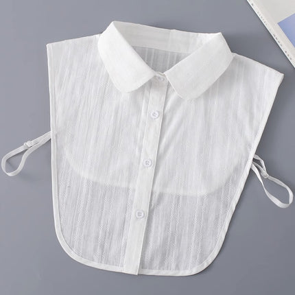 Cotton Brushed Plaid Winter Sweater Fake Collar Collar Protector Unisex Shirt Collar Fashionable Versatile Fake Collar