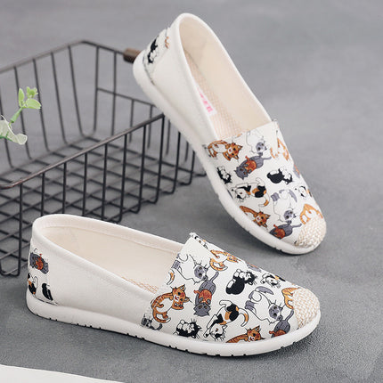 Old Beijing Cloth Shoes Women's Summer and Autumn New All-match Cyber Celebrity Non-slip Soft-soled Casual Breathable Canvas Shoes Korean Style Comfortable