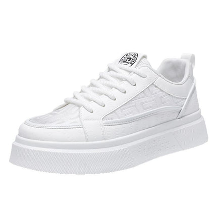 White Sneakers for Men 2026, Men's Mesh Shoes, Breathable Casual Sneakers, Trendy Men's Sports Shoes, Men's White Shoes
