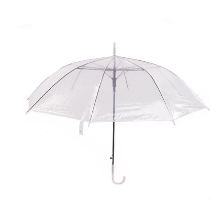Children's diy painting transparent umbrella kindergarten painting creative handmade graffiti blank hand-painted long handle transparent umbrella