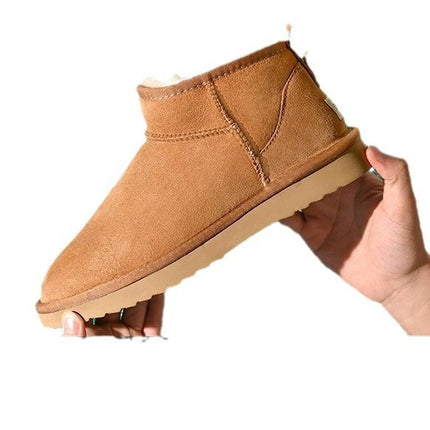 Putian Sangpo Village Snow Boots Thick Bottom Women's Sheepskin One 2024 New Winter fleece-lined Thickened Cotton Shoes and Boots