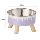 Purple ice cream goblet bowl stainless steel / opp sealed bag