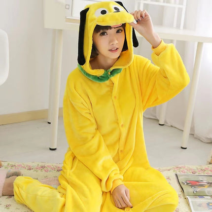 Animal cartoon conjoined pajamas Chai dog red dinosaur flannel penguin factory conjoined home clothes cross-border self-sale