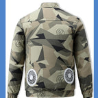 Yellow geometric air conditioning suit without accessories / 165