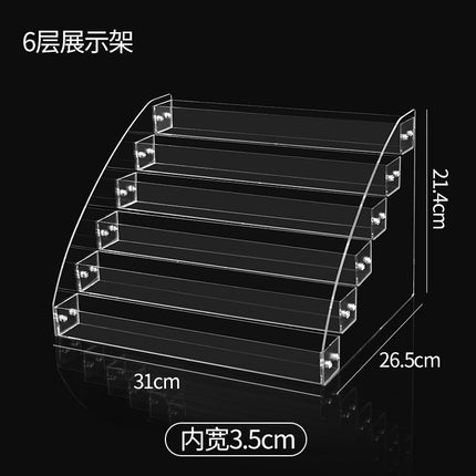 Nail Polish Display Stand Transparent Ladder Rack Nail Art Shop Display Nail Polish Layered Storage Rack Storage Rack Multi-Layer Storage Rack