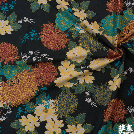 Hemp Cotton Digital Printed Fabric Yunnan Lijiang Retro Bohemian Fabric Hotel Pillow Bar Tablecloth