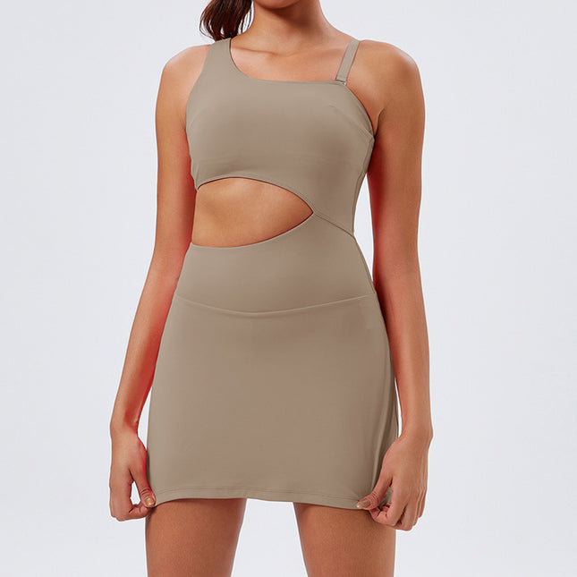 Anti-light Sports dress Women's Running Belt Leggings Fitness Sports Short Skirt Pants Tennis Skirt Fake Two-piece Summer