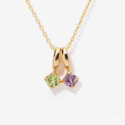 European and American Fashion Free Assembly DIY Accessories Twelve Birthstones December Birthstone Pendant Colorful Zircon Color Retention