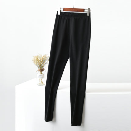 Autumn and Winter double-sided fleece-lined women's warm pants slimming long johns thickened plus size leggings underpants high waist pants